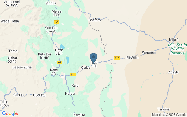 Kaart met locatie Bati-markt